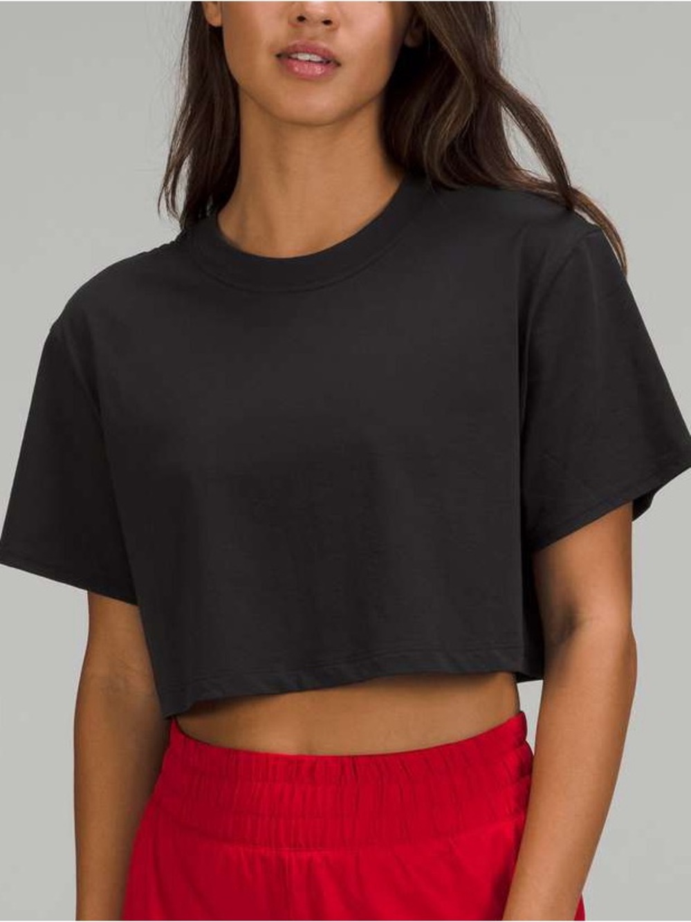 Lululemon All Yours Cropped T-Shirt in Black